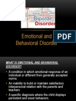 Emotional and Behavioral Disorder