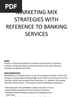 Marketing Mix Strategies With Reference To Banking Services