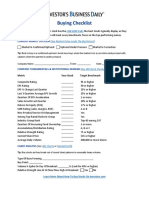 Investors Business Daily Stock Buying Check List