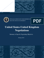 Summary of U.S.-uk Negotiating Objectives