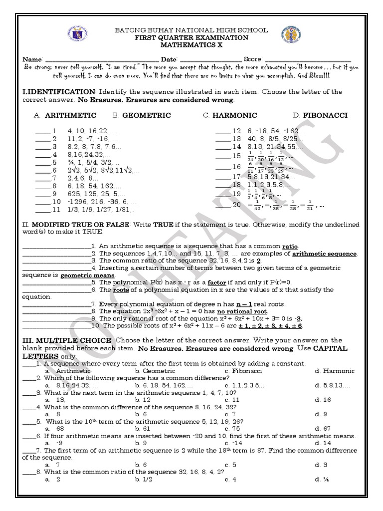 Grade 10 | Download Free PDF | Polynomial | Factorization