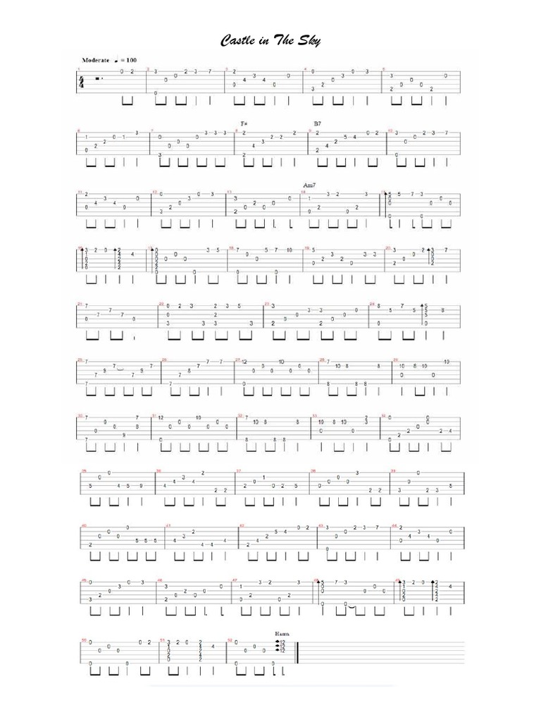 Castle in The Sky - Guitar Tab | PDF