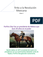PRESENTACIÓN DEL PORFIRIATO A LA REVOLUCIÓN MEXICANA