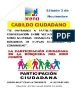 Afiche Cabildo Ciudadano