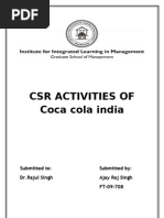 Download Csr Activities of Coca Cola by Ajay Raj Singh SN43803883 doc pdf