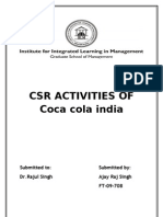 CSR Activities of Coca Cola
