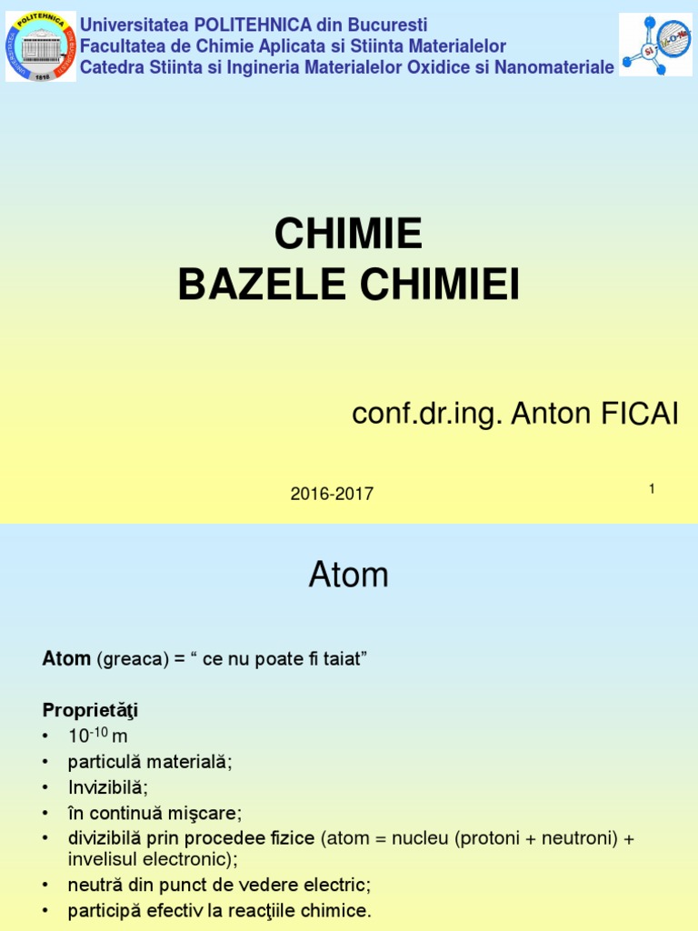 Bazele Chimiei | PDF