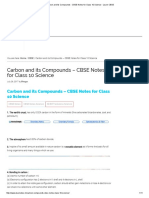 Carbon and Its Compounds - CBSE Notes For Class 10 Science - Learn CBSE