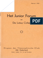 Junior Forum en Lotus Cirkel Dl. VII Nr. 2a - Feb 1937