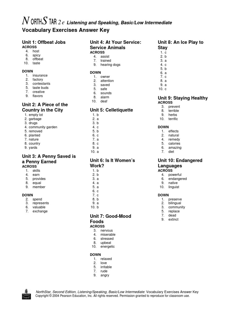Northstar 4 Reading And Writing Answer Key Pdf