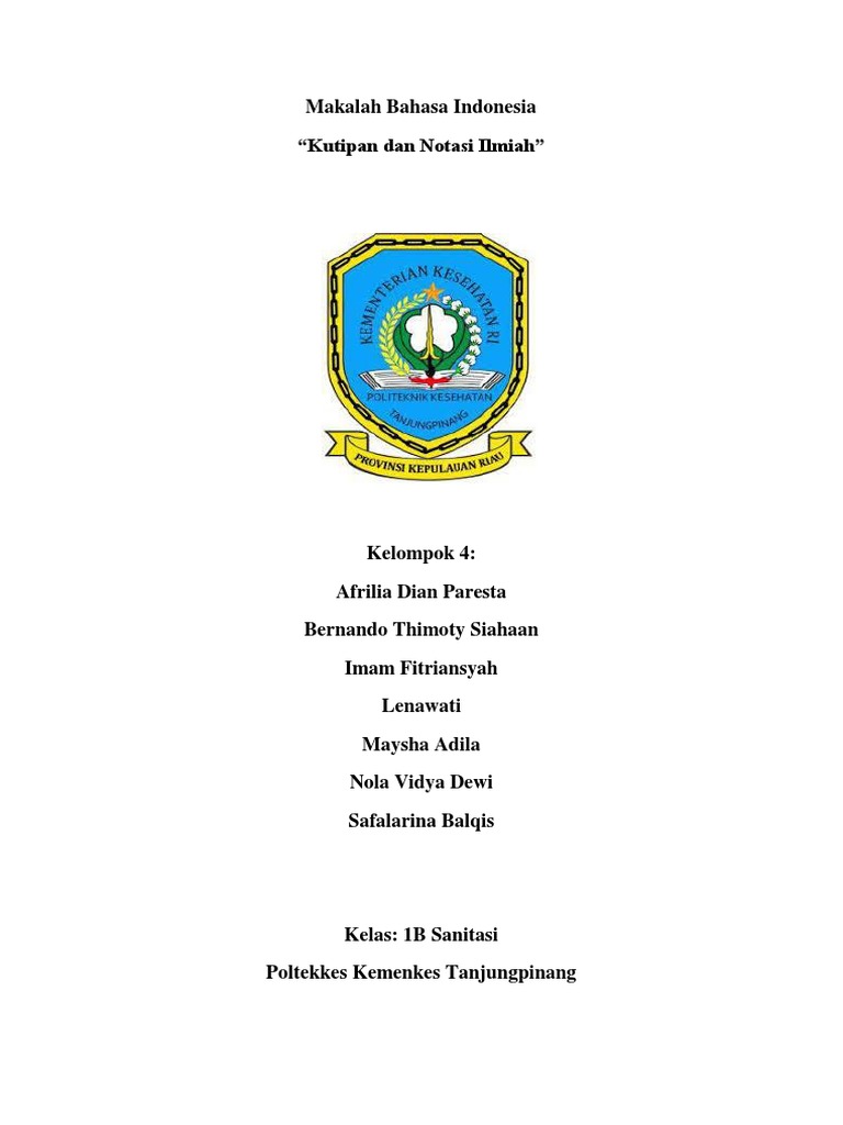 Kutipan & Notasi Ilmiah | PDF
