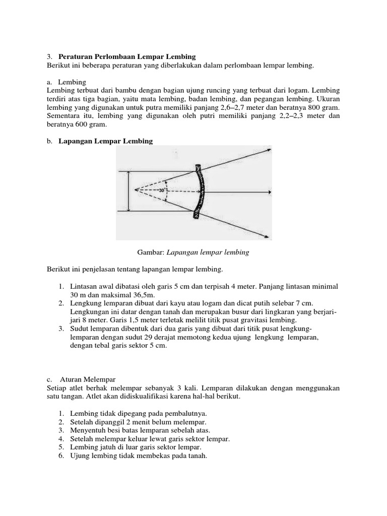 Peraturan Lembing Pdf