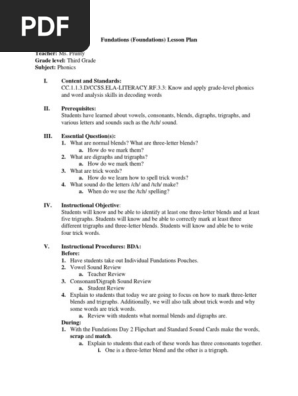 prunty tara fundations lesson plan