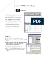 Minitab Instructions ANOVA