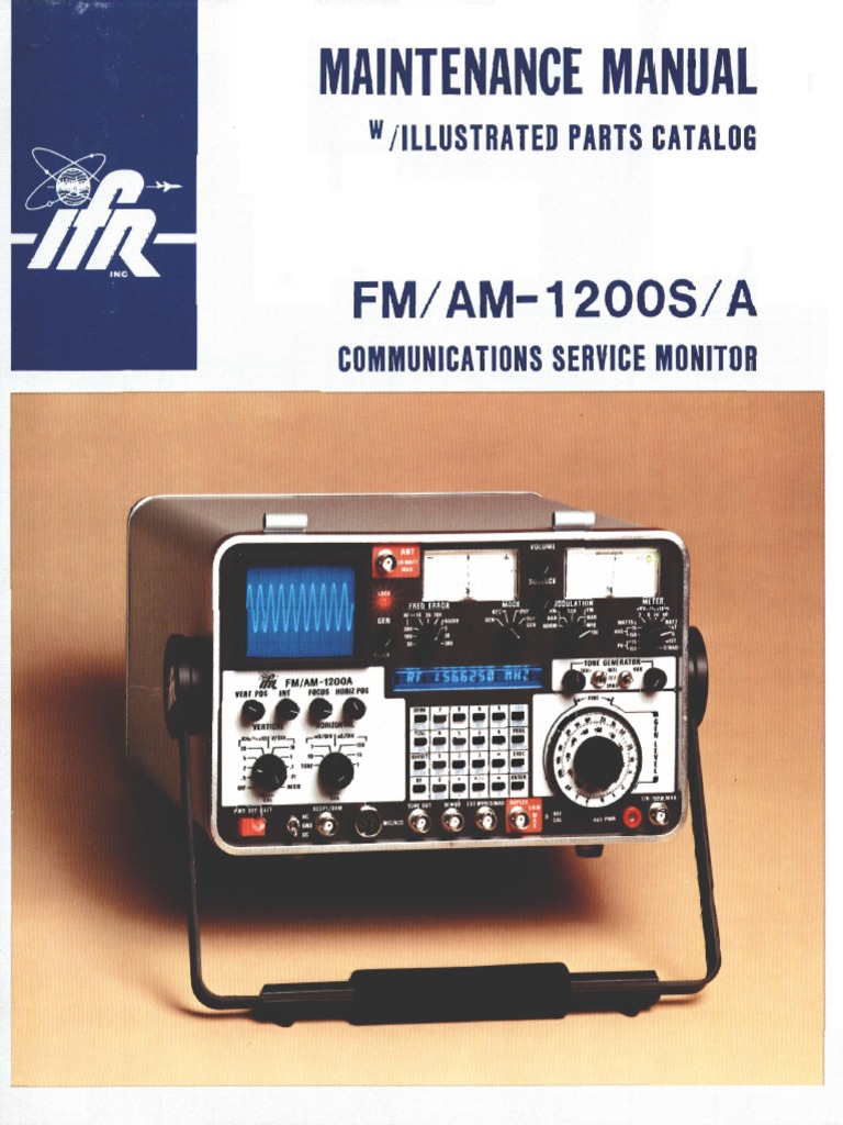 Ifr FM Am 1200a Ifr1200s Service Manual PDF