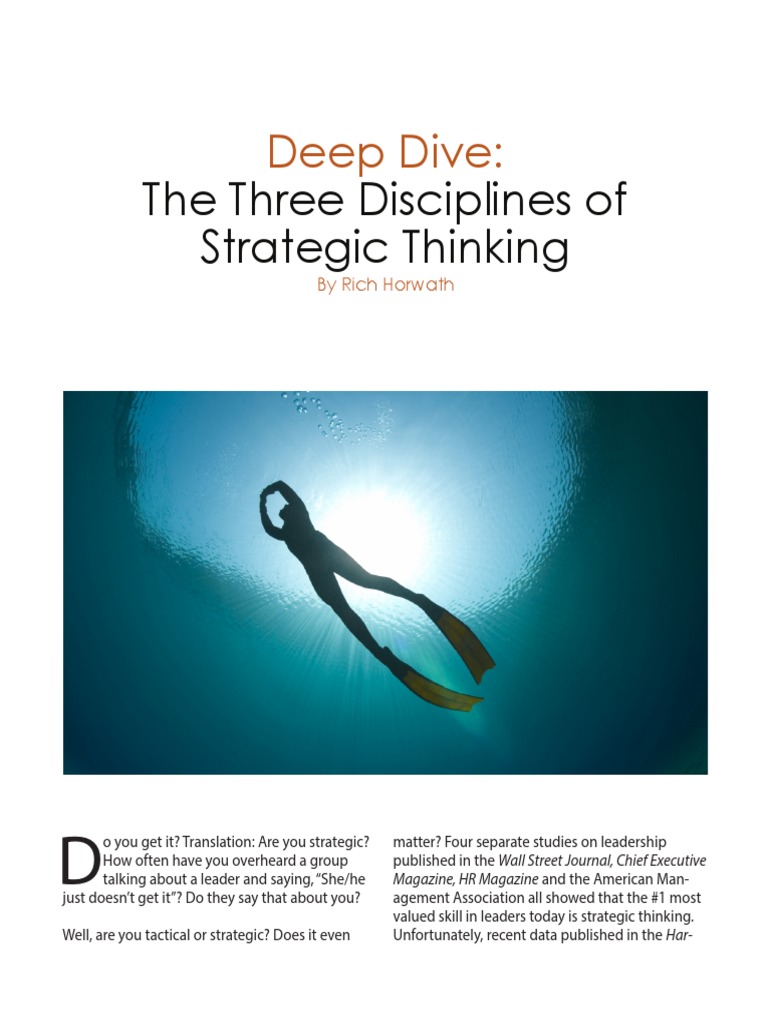 Deep-Dive.pdf | Strategic Thinking | Scuba Diving | Free 30-day Trial ...