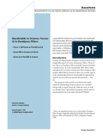 Bandwidth in Octaves Vs Q in Bandpass Filters PDF