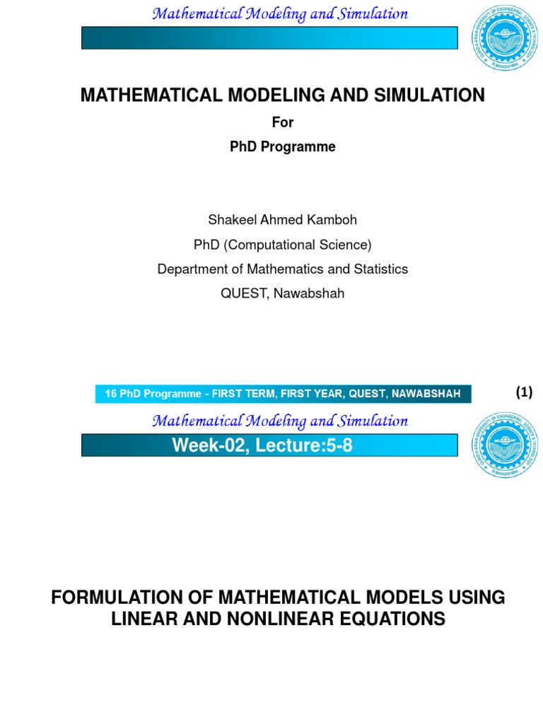Modeling and Simulation-02-1 PDF | PDF | System Of Linear Equations ...