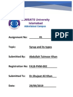 Syrups and Its Types