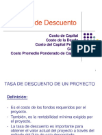 Tasa de Descuento de Un Proyecto