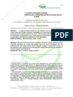 3 O Canto Aplicado A Saúde Uma Revisão Sistemática Da Literatura Entre Os Anos de 2011 e 2016