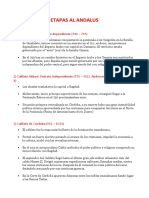 La Presencia Musulmana en La Península Ibérica Se Desarrolló en Las Siguientes Etapas de Gobierno