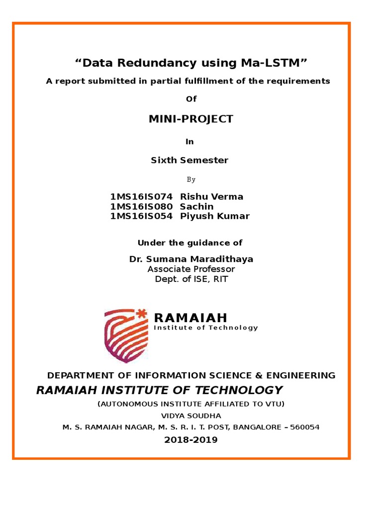 Data Redundancy with Ma-LSTM Model | PDF | Semantics | Applied Mathematics