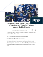 ‘We Almost Pissed It Away’ - An Oral History of Alex Burrows’ Game 7 OT Winner Against the Blackhawks
