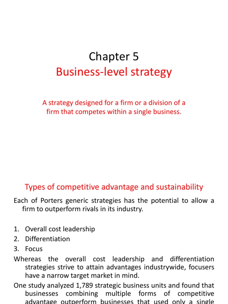 Chapter 5 | PDF | Strategic Management | Competitive Advantage