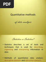 Analysing Quantitative Data