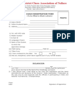 Coach Registration Form