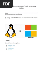 Difference Between Linux and Windows Operating System