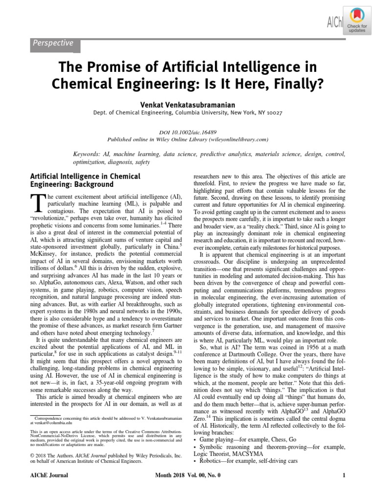 Deep Learning Chemical Engineering | PDF | Artificial Intelligence ...