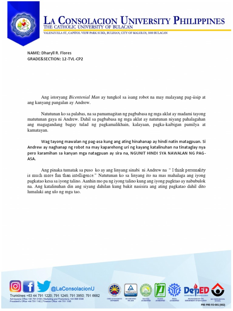 Reflection Paper Robotics Pdf