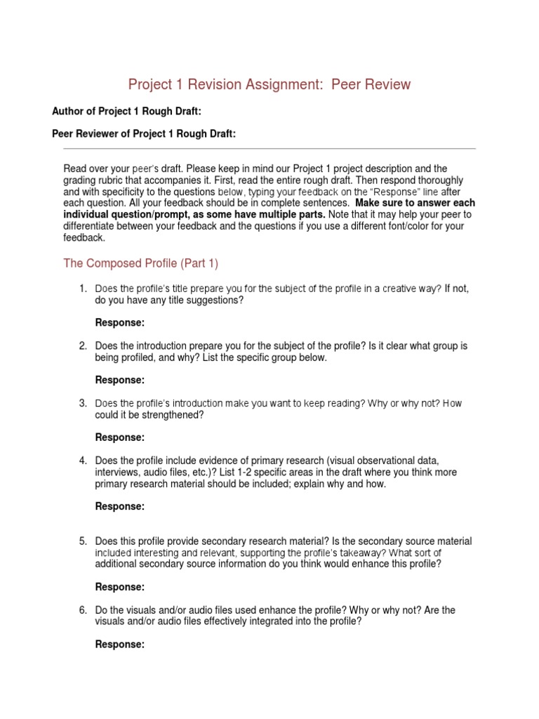 Peer Review Assignment Guidelines | PDF | Information | Epistemology