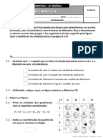 Ficha de Avaliação Trimestral - 2º Período - 3º Ano MAT - I PDF