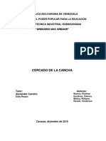 INFORME TECNICO, Recuperacion de Cercado de Cancha Multiple