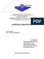 EVENTOS CIENTÍFICOS Los Eventos Científicos