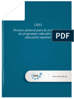 Proceso General para La Evaluación de Programas Educativos de Educación Superior