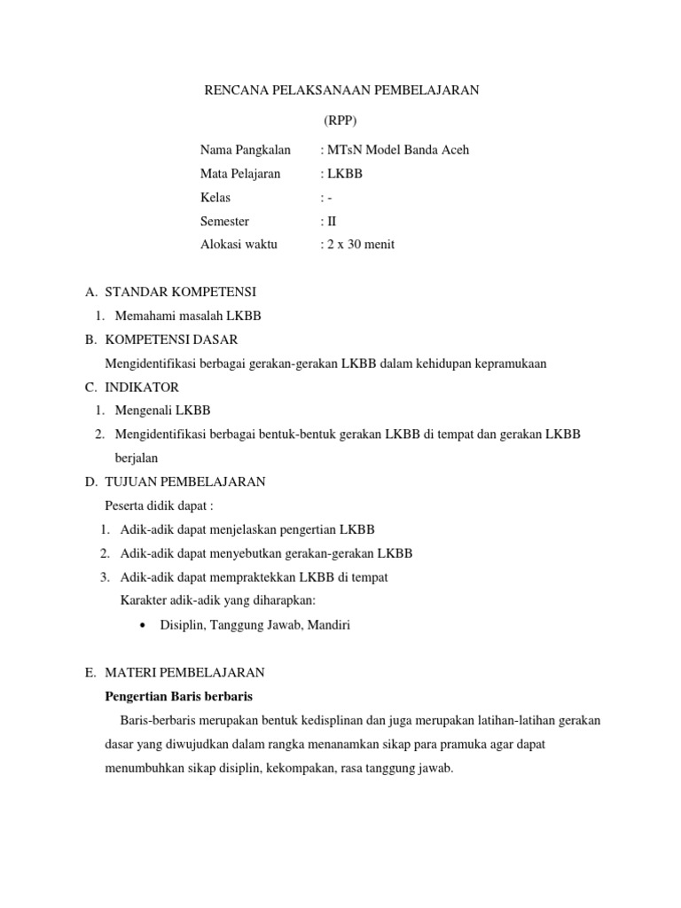 Rpp Pramuka Siaga Download File Guru