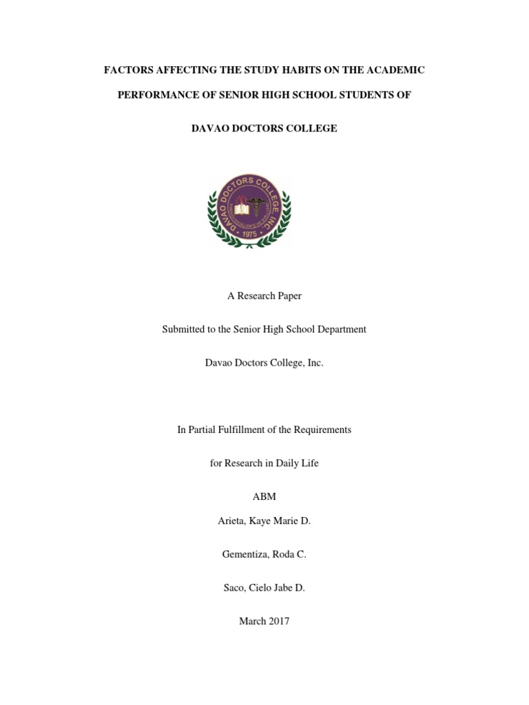 Study Habits Impact on Academic Performance | PDF | Teaching Method ...
