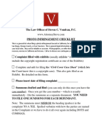 California Federal Court Photo Infringement Checklist VondranLegal