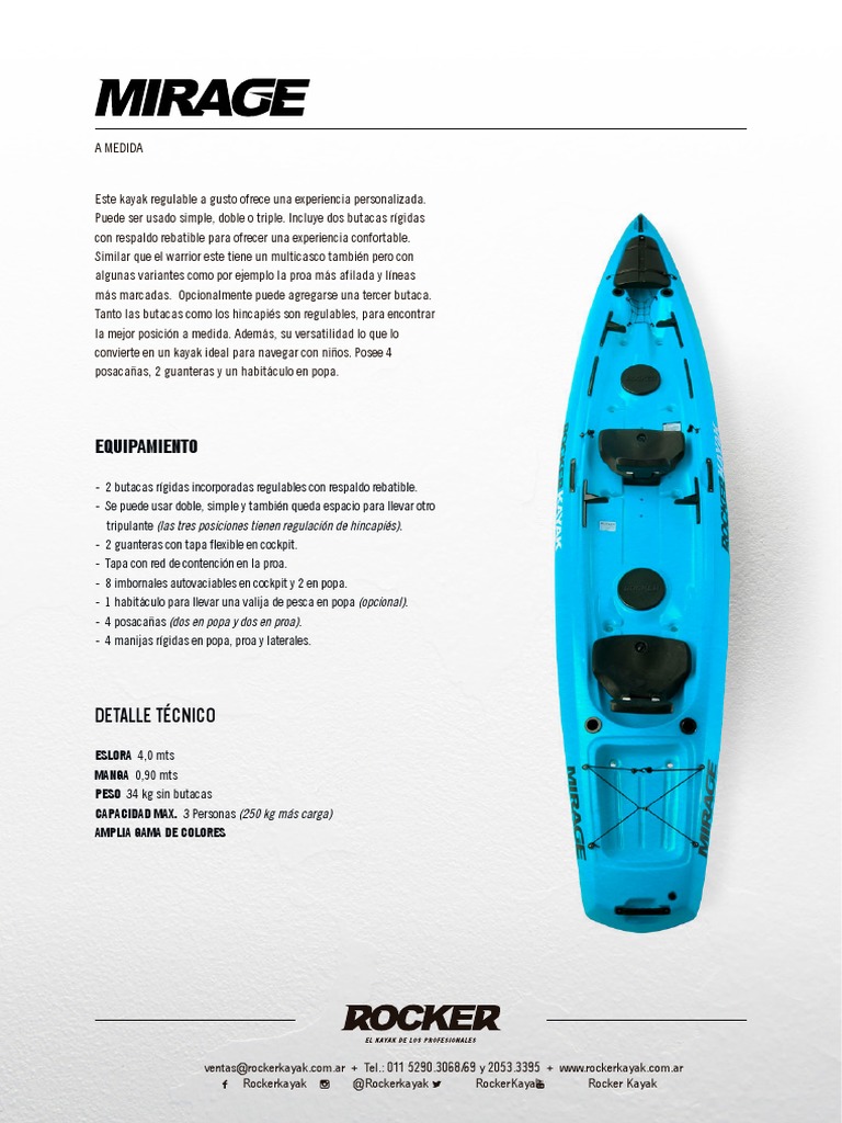 Kayak Rocker: Versatilidad y Comodidad | PDF