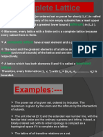 Complete Lattice Supremum Infimum