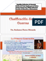 Clasificacion de Las Guerras Por Tte. Radames Flores Miranda