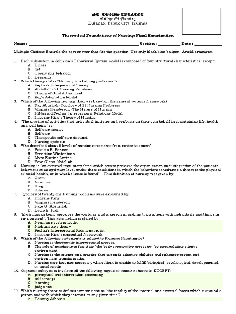 Exam Finals TFN | PDF | System | Nursing