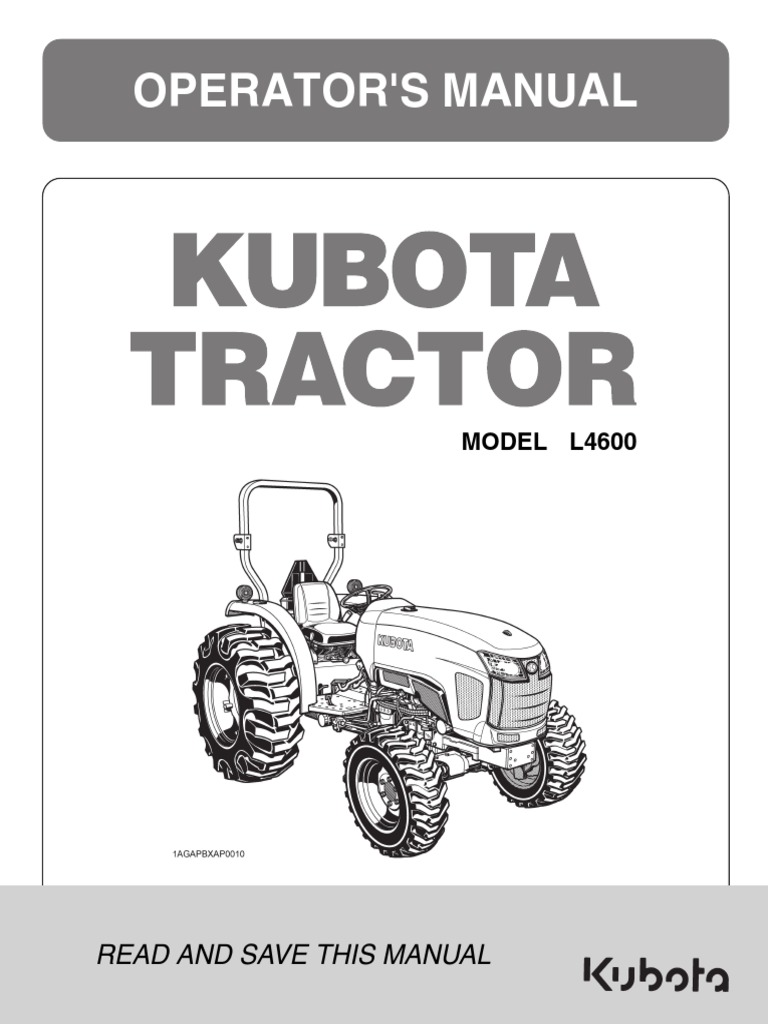 kubota-L4600-Manual.pdf | Tractor | Diesel Engine