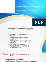 Higiene Dan Sanitasi Dalam Industri Pangan