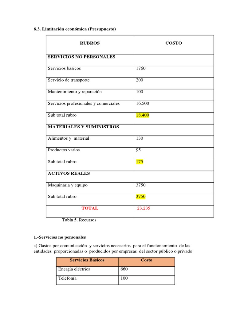 Presupuesto para Desarrollo de Software | PDF | Presupuesto | Transporte