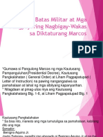 Epekto NG Batas Militar at Mga Pangyayaring Nagbigay-Wakas